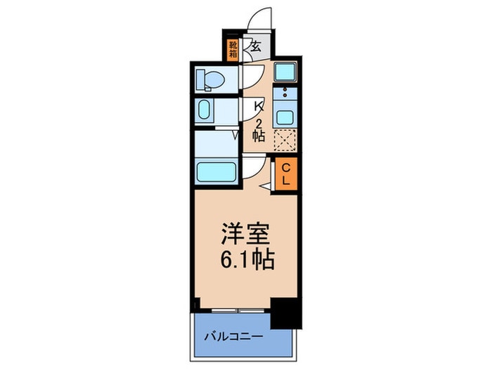 ﾌﾟﾚｻﾝｽ南堀江ｻﾞ･ｾﾝｽ(610)の物件間取画像