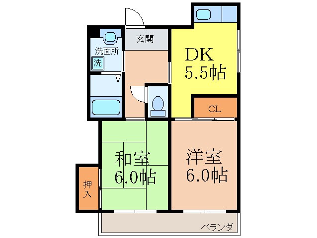 中村１０番館の物件間取画像