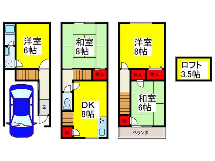 吉田5丁目戸建の物件間取画像