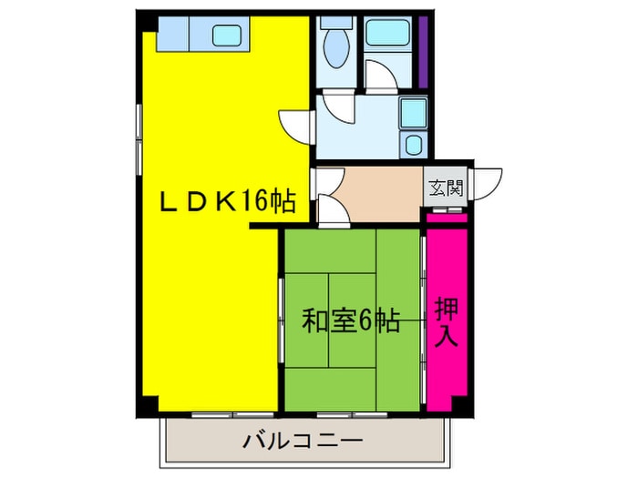 小松里マンションの物件間取画像