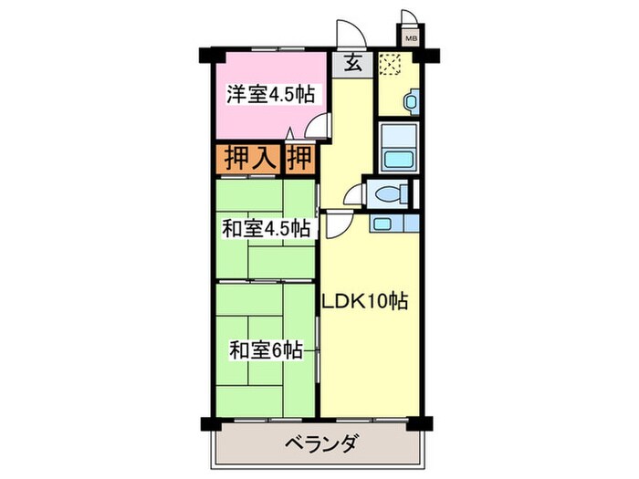 サンリッツ巽の物件間取画像