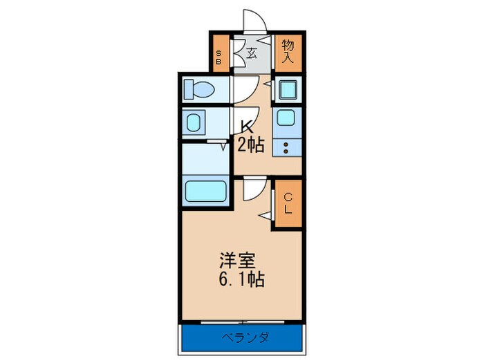 ﾗﾗﾌﾟﾚｲｽ梅田西ｲﾙﾐﾅｰﾚ(802)の物件間取画像