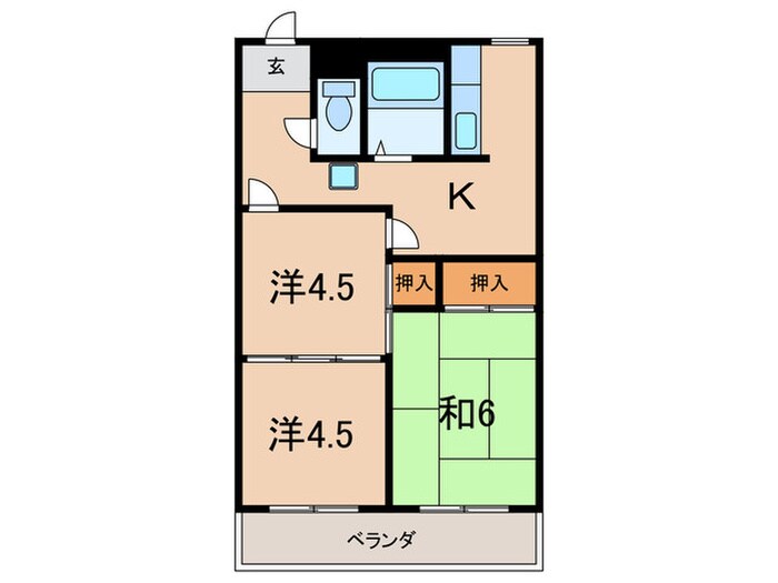 ＣＡＲＲＯＮＤＳ鈴蘭台北町の物件間取画像