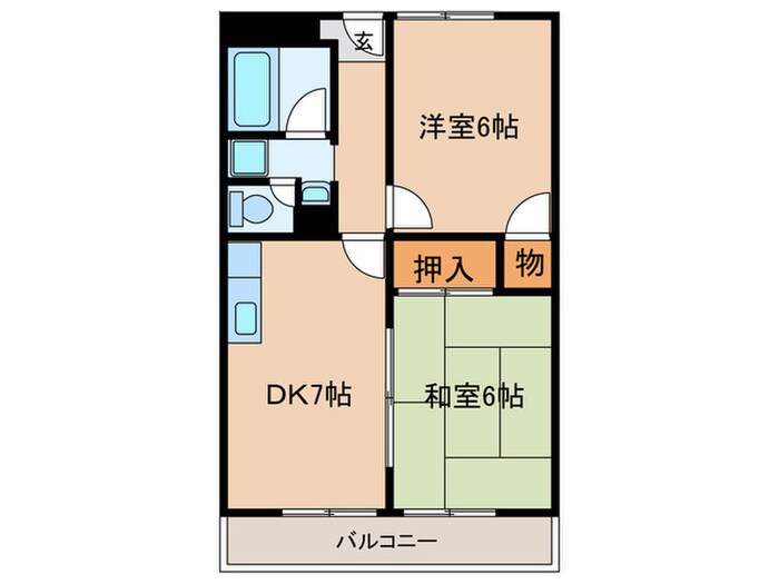 恵我之荘グランドハイツの物件間取画像