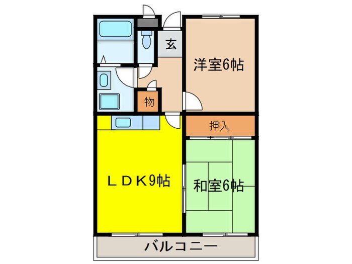 西明石グランドハイツの物件間取画像