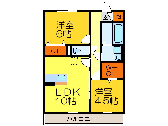 レフィナ－ドカルチェＣ棟の物件間取画像