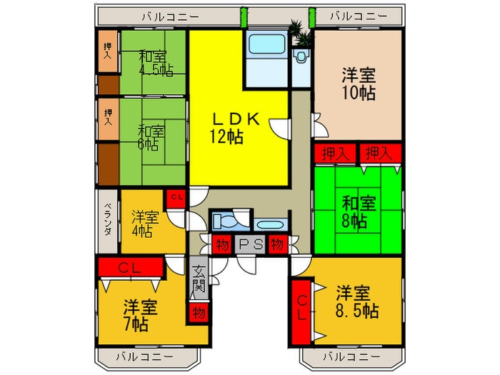 ラフォ－レ大蓮の物件間取画像