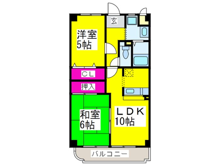 サンライズ三国ヶ丘の物件間取画像