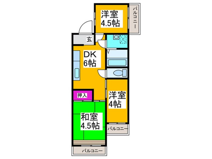 バッハレジデンス深井の物件間取画像