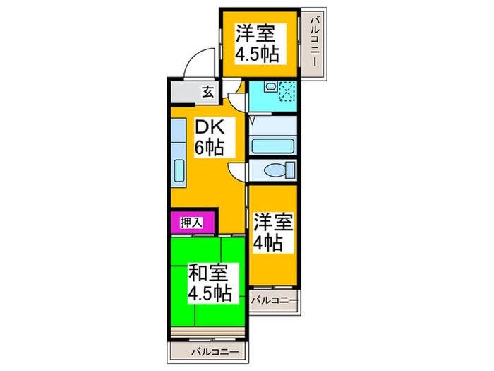 バッハレジデンス深井の物件間取画像