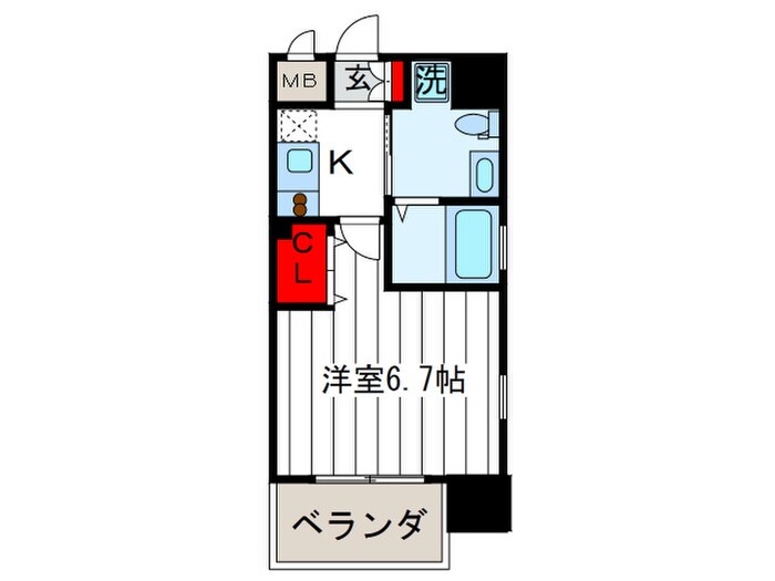 レジディア谷町の物件間取画像