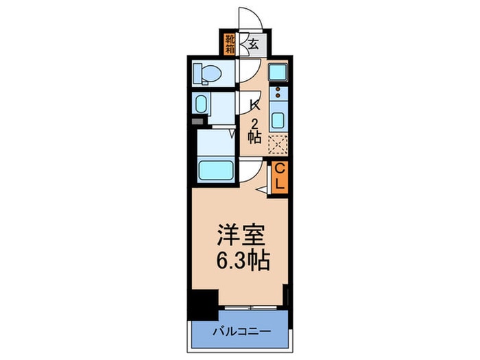 ﾌﾟﾚｻﾝｽ堺筋本町ﾃﾞｨｽﾃｨﾆｰ(409)の物件間取画像