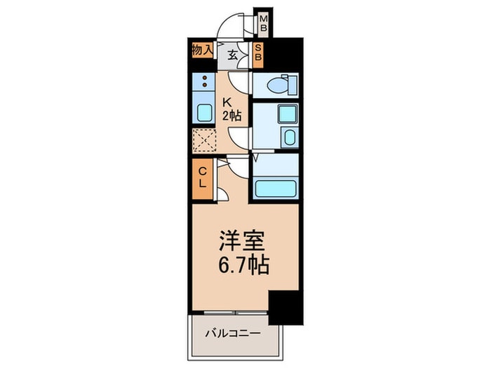 ﾌｧｰｽﾄﾌｨｵｰﾚ大阪城ｲｰｽﾄ(1106)の物件間取画像