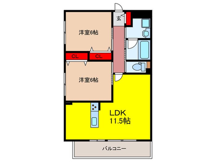 ペンギンズマンション箕面新稲の物件間取画像