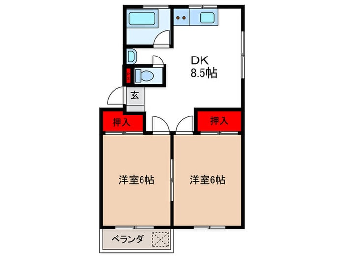 オリエントシティ川西の物件間取画像