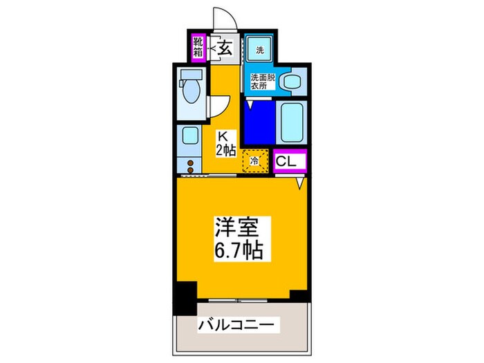 エスリード弁天町南（703）の物件間取画像