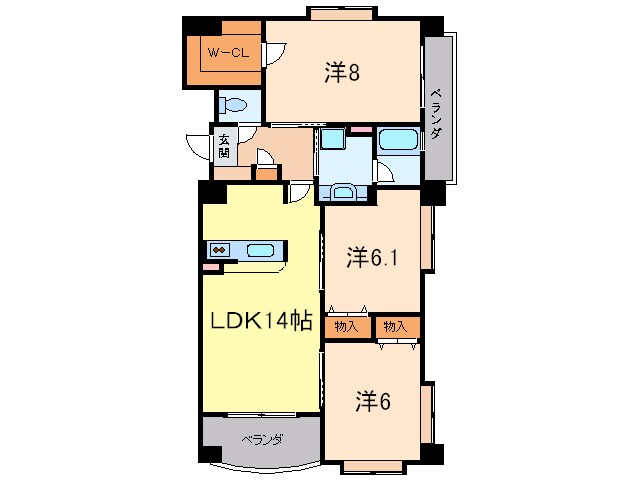 シティプラザ芦屋西の物件間取画像