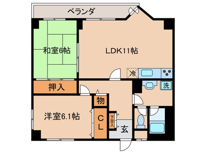 サンフロ－ラ山科の物件間取画像