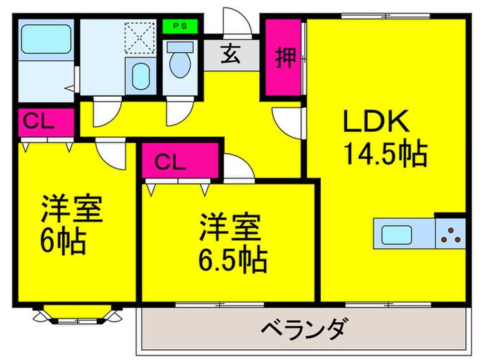 Ｆマンションの物件間取画像