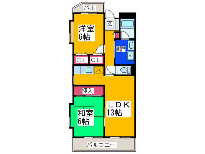 メゾンＤＥコンフォ－ルの物件間取画像