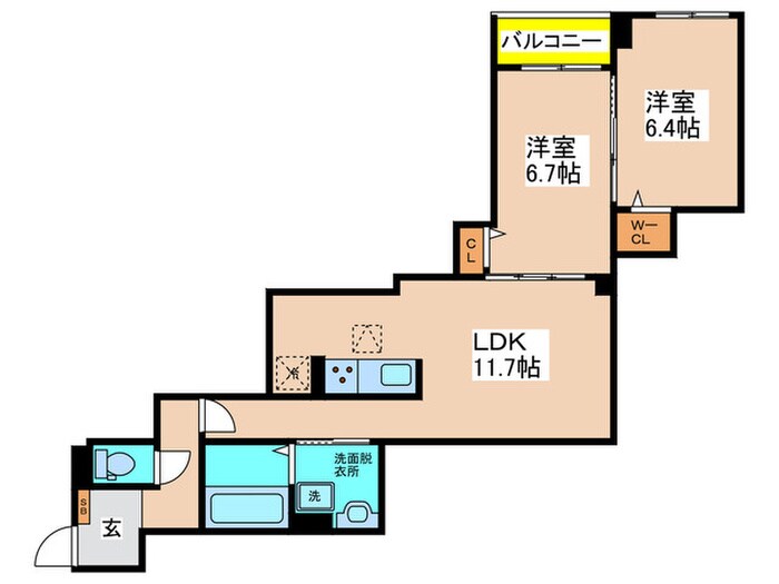 マヨール御舟町の物件間取画像