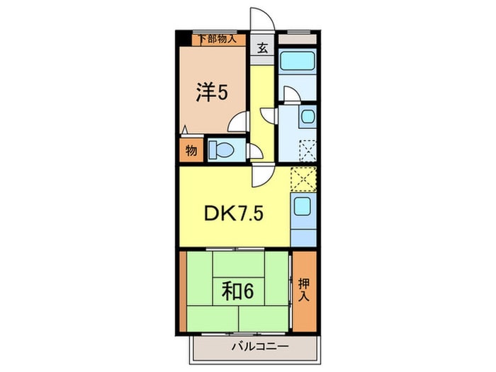 セザ－ル香枦園の物件間取画像