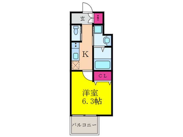 クローバーメゾン江坂公園の物件間取画像