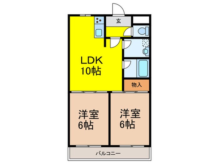 ユーコート宝塚の物件間取画像