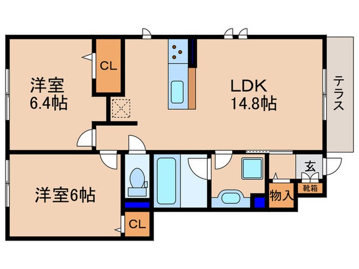 K sFerio A棟の物件間取画像