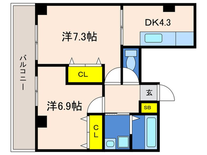 レジデンスナガサワの物件間取画像