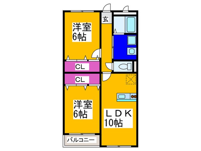 Ｅ・Ｔｏｎｅハイツの物件間取画像