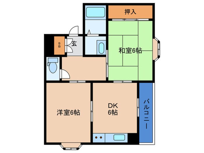 サンハイツ小松の物件間取画像