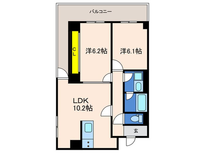 ウィステリア神戸湊川の物件間取画像