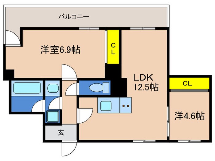 ウィステリア神戸湊川の物件間取画像