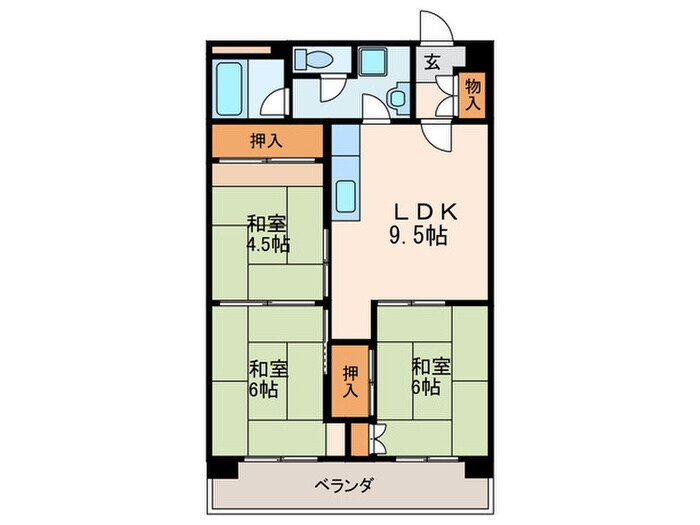 グランハイツ西ノ京の物件間取画像