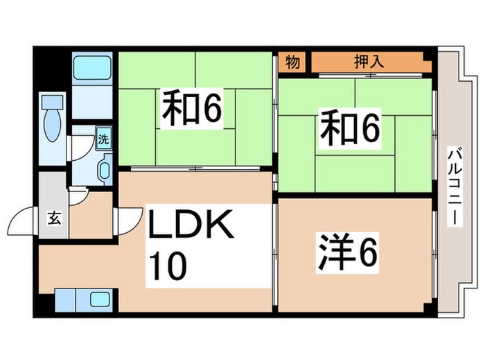 コスモハイツ西川の物件間取画像