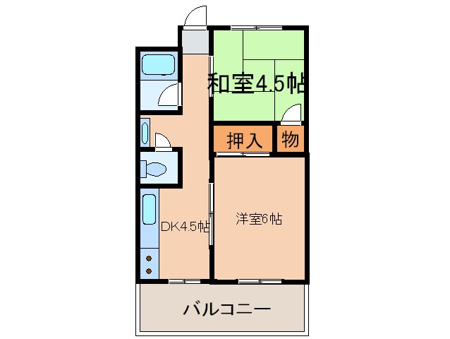 北野マンション西館の物件間取画像