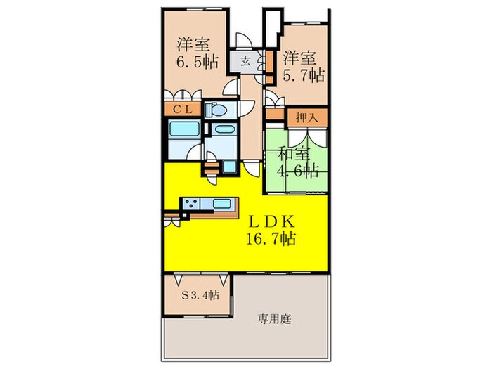 プラウド新千里西町(105)の物件間取画像