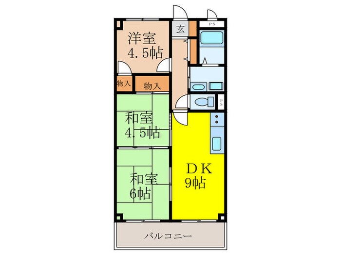 ヒシヒラリバーハイツの物件間取画像