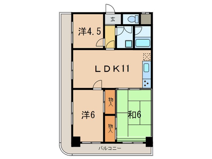 パレルミエ－ル岡本の物件間取画像