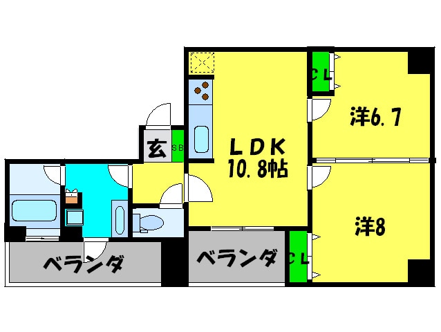 アルグラッド・ザ・タワ－心斎橋の物件間取画像