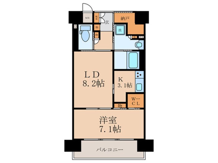 ウィズフィール京都山科(423)の物件間取画像