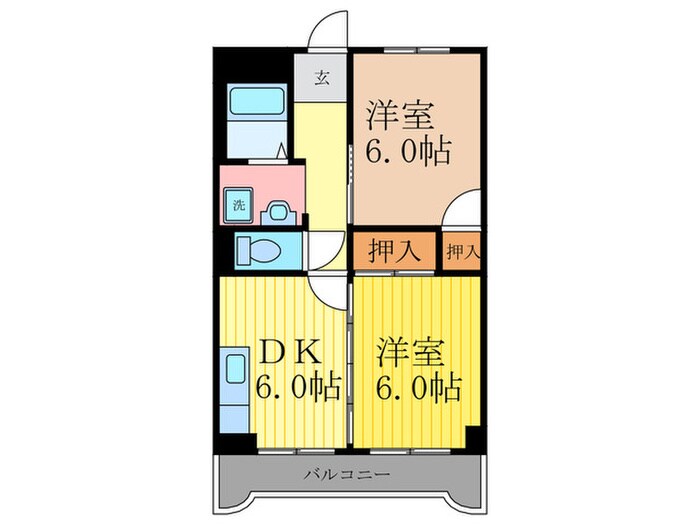 ハイツ長岡京の物件間取画像