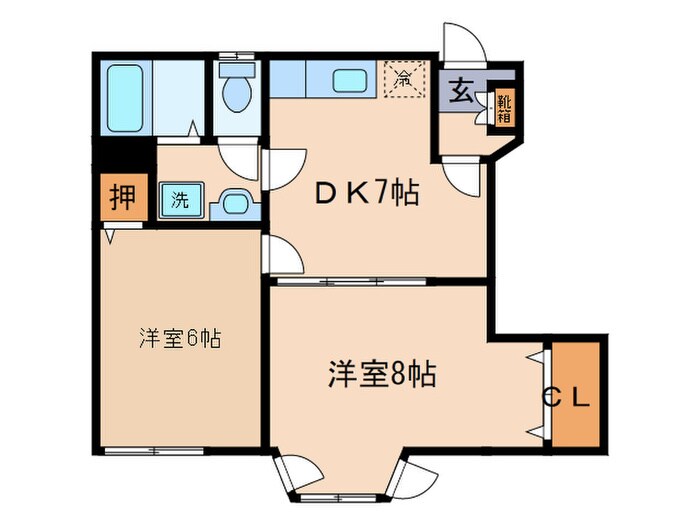 サンハイツ弘の物件間取画像