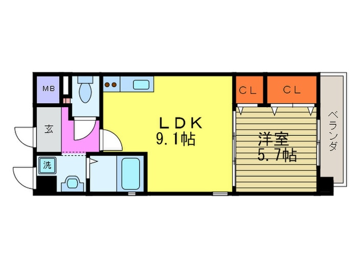 アテナリ－右京の物件間取画像