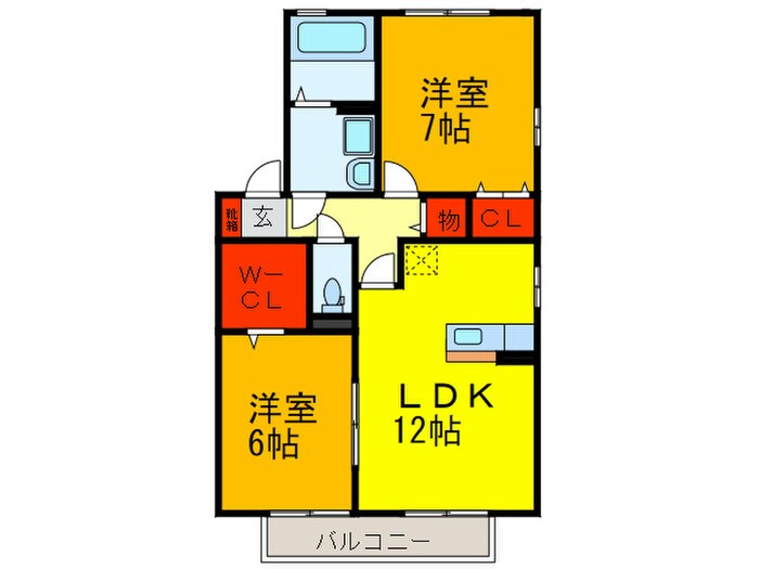 ディアコ－ト９１　Ａ棟の物件間取画像