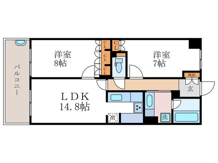 リーガル京都北白川（302）の物件間取画像