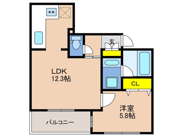 メ－プル兵庫ラフィ－ルの物件間取画像