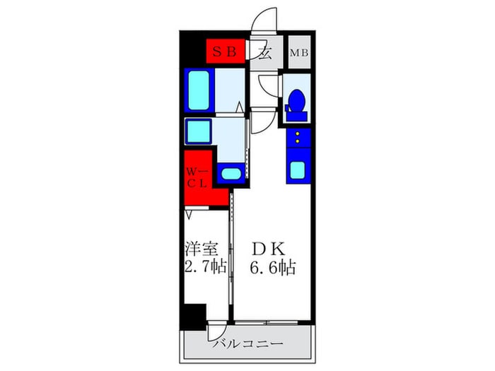 エステムコート大阪グラビティの物件間取画像