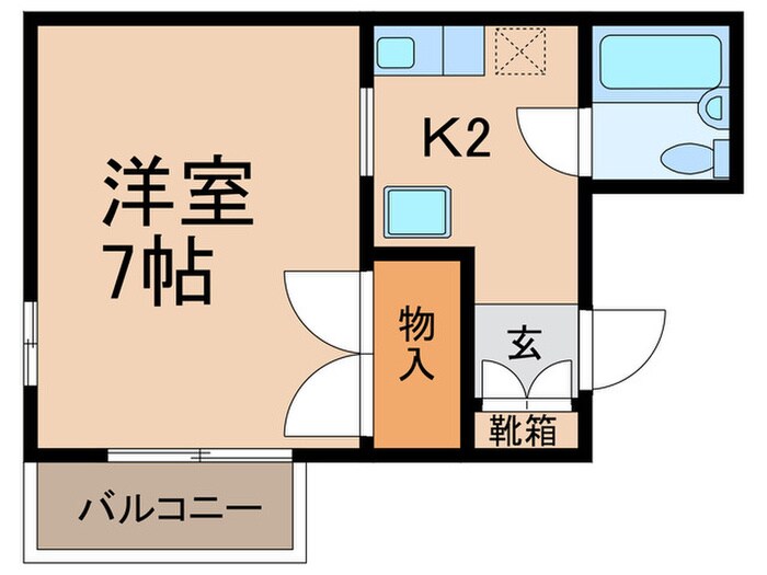 ハイツくがいの物件間取画像